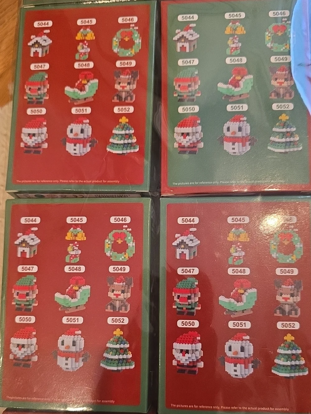 BULK Christmas Bricks Micro Building Toy Set - Assorted Colors 12 Sets